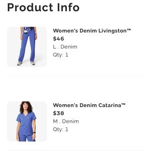 Figs Livingston in Denim Size Large